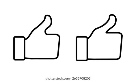 Like icon vector. Thumbs up sign and symbol. Hand like