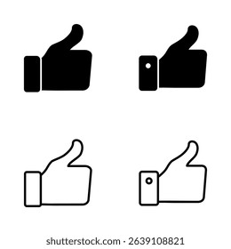 Like icon vector. Thumbs up sign and symbol. Hand like