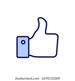 Like icon vector. Thumbs up sign and symbol. Hand like