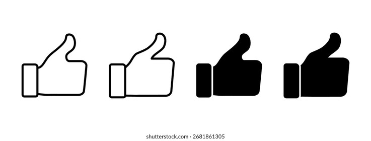 Como el Vector de iconos. Pulgares hacia arriba signo y símbolo. Mano como