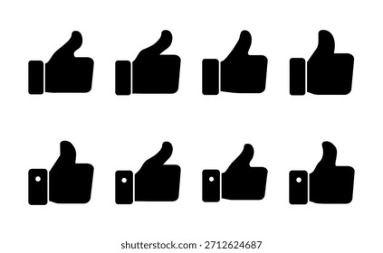 Como el Vector de iconos. Pulgares hacia arriba signo y símbolo. Mano como