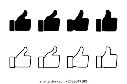 Como el Vector de iconos. Pulgares hacia arriba signo y símbolo. Mano como