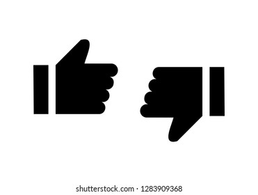 like icon vector. Thumbs up icon. social media icon. Like and dislike icon. Thumbs up and thumbs down