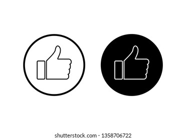like icon vector. Thumbs up icon. social media icon. Like and dislike icon. Thumbs up and thumbs down