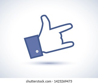 Like icon web silhouette in vector format