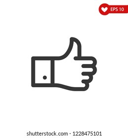 Like icon-hand, best vector line icon, simple linear pictogram