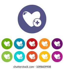 Like icons color set vector for any web design on white background