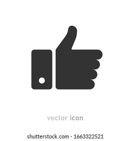 Like icons on white background. Thumbs up. Vector