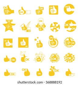 Like Icons Set - Isolated On White Background - Vector Illustration, Graphic Design, Editable For Your Design