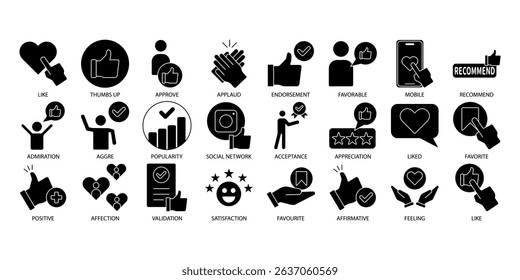 like icons set . like pack symbol vector elements for infographic web