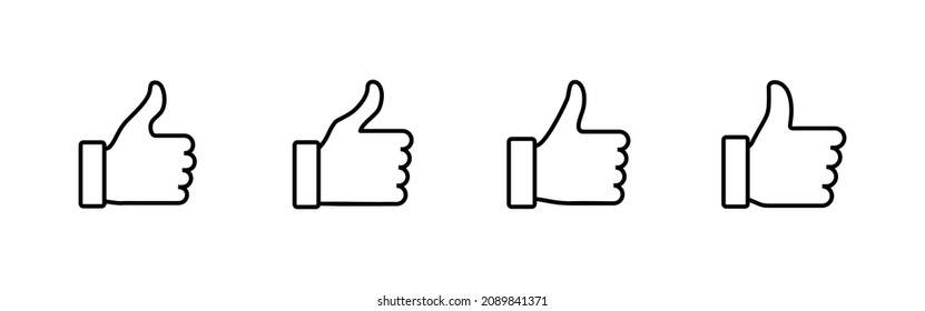Como los iconos establecidos. Firma y símbolo de los números arriba. Me gusta la mano