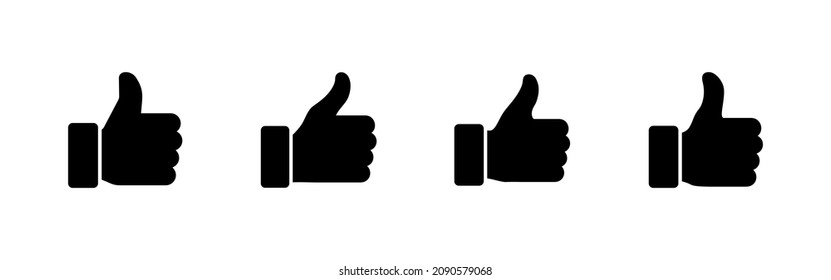 Like icons set. Thumbs up sign and symbol. Hand like
