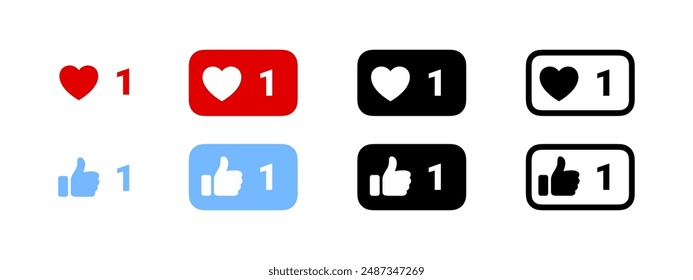 Like icons of social networks