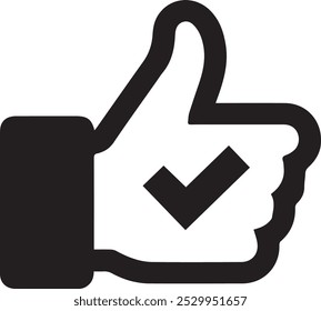 Like icons vector. Thumbs up sign and symbol. Hand like