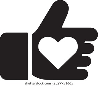 Como el Vector de iconos. Pulgares hacia arriba signo y símbolo. Mano como