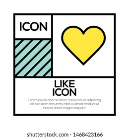 LIKE AND ILLUSTRATION ICON CONCEPT