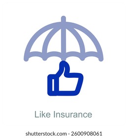 Like Insurance and safety icon concept