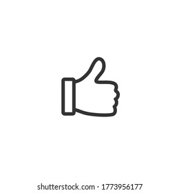 Like isolated line icon for web and mobile