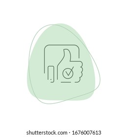 Como aislado con icono de éxito