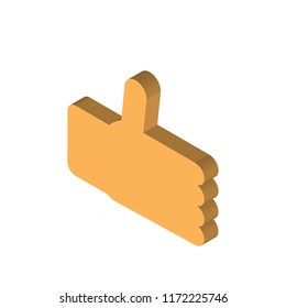 Like isometric left top view 3D icon