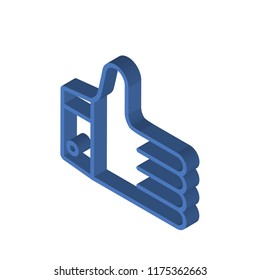 Like isometric left top view 3D icon