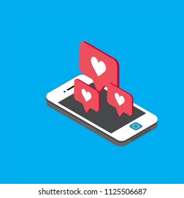 Like Isometric Vector Template Design Illustration