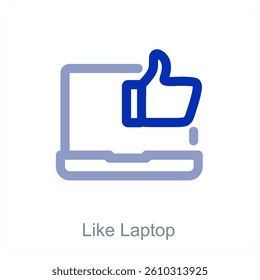 Like Laptop and device icon concept