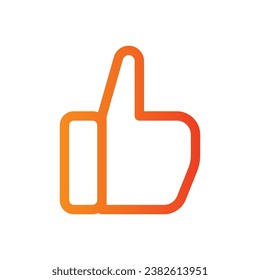 como el logotipo del icono de gradiente de línea para sitio web, aplicación, impresión, documento, diseño de afiches, etc, Adecuado para diseño web, logotipo, aplicación
