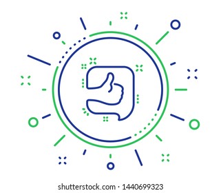 Like line icon. Customer satisfaction sign. Best service symbol. Quality design elements. Technology like button. Editable stroke. Vector