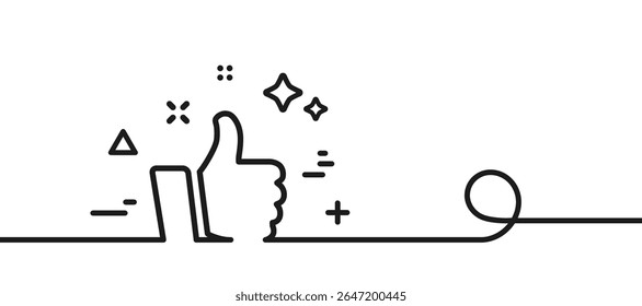 Como ícone de linha, polegar para cima com definir ícones pop ao redor, melhor satisfação de classificação, alto atendimento ao cliente, símbolo de mídia social, experiência do usuário melhor feedback positivo do cliente - vetor