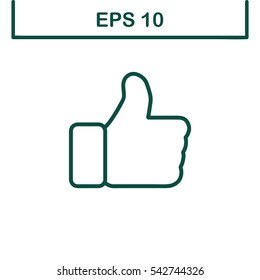Like line Icon, Vector