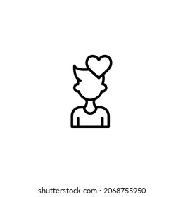 Like Line Icon, Vector Template