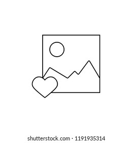 Like line icon,button ,like logo. Vector icon for websites and mobile minimalistic flat design. Outline pictogram on white background