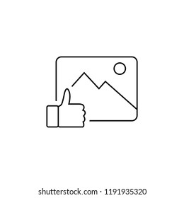 Like line icon,button ,like logo. Vector icon for websites and mobile minimalistic flat design. Outline pictogram on white background