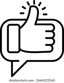 Like Line vector Icon Design