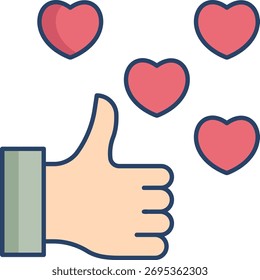 Al igual que el diseño de iconos de color lineal