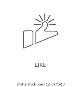 Like linear icon. Like concept stroke symbol design. Thin graphic elements vector illustration, outline pattern on a white background, eps 10.