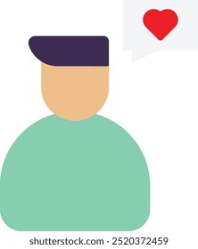 Like Love Sign Favorite Icon Vector Flat Illustration