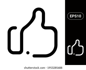 Like Love Vector stylish line icon for UI an UX