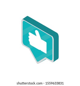 like message social media isometric icon vector illustration