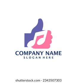 Like Music logo design vector. Good Music logo design template concept