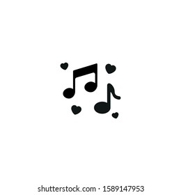 like music vector icon on white background