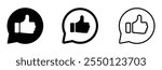 Like notification glyph vector icons set