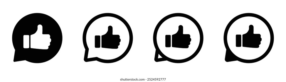 Like notification glyph vector icons