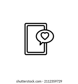 Como un icono de notificación. Icono de aplicación de red social. Ilustración vectorial. smartphone con icono de mensaje