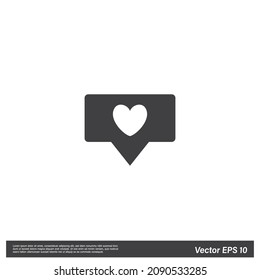 like notification icon vector illustration isolated on white background