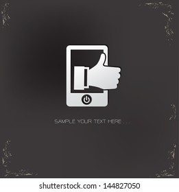 Like on mobile phone,vector
