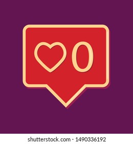 
Like on social network vector graphics