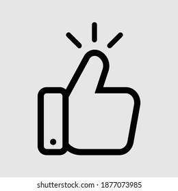 like outline icon isolated vector illustration