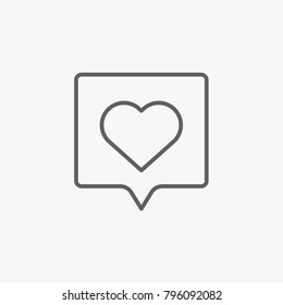 Like outline icon on white backround